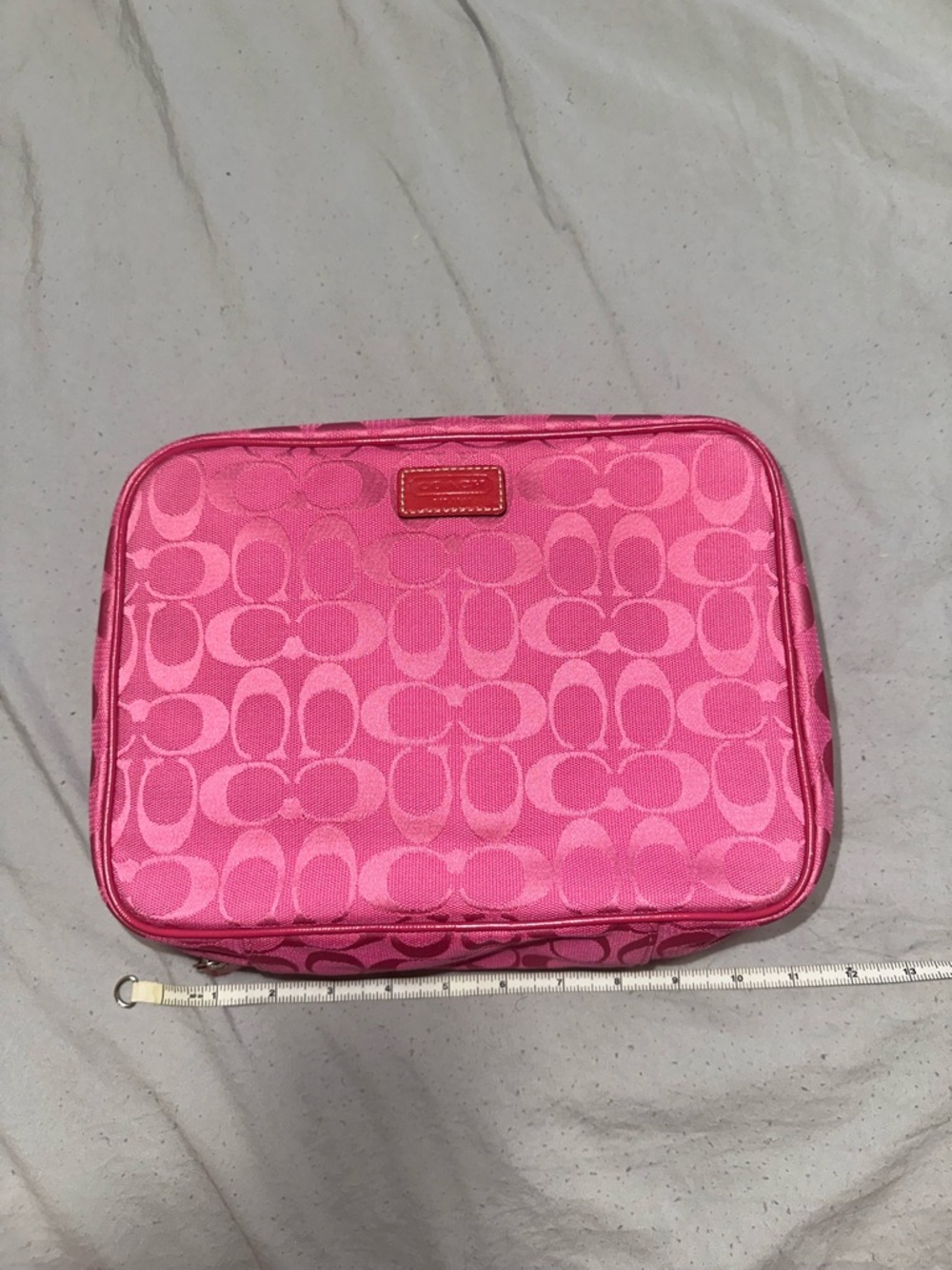 Coach Pink Signature Cosmetic Case - Picture 2 of 8